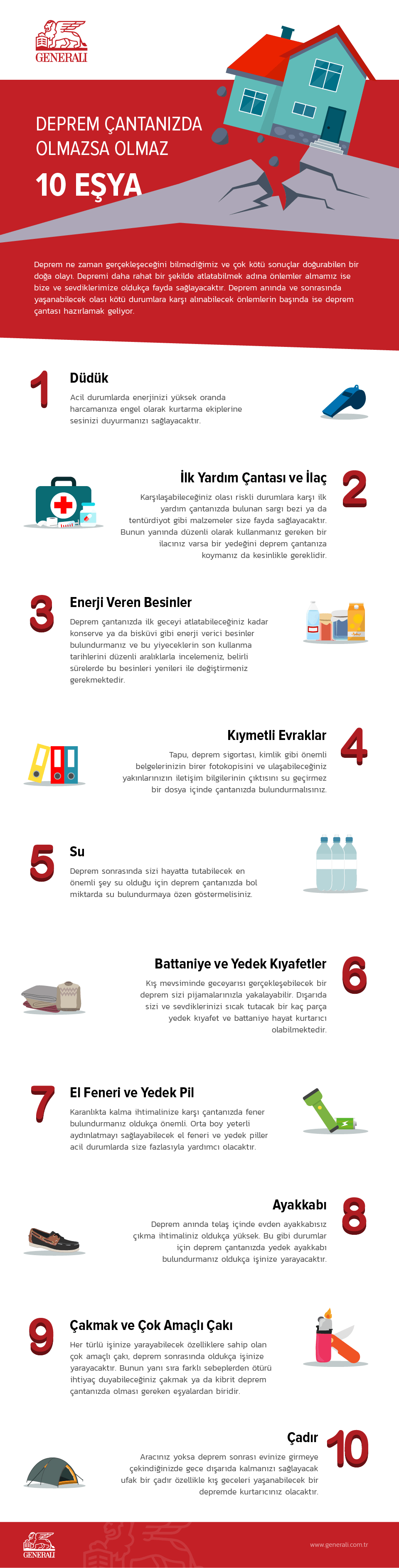 Deprem Çantanızda Olması Gerekenler